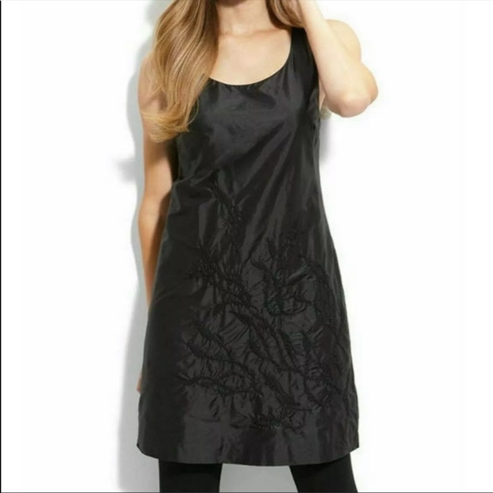 Eileen Fisher Black Sleeveless Mini Dress